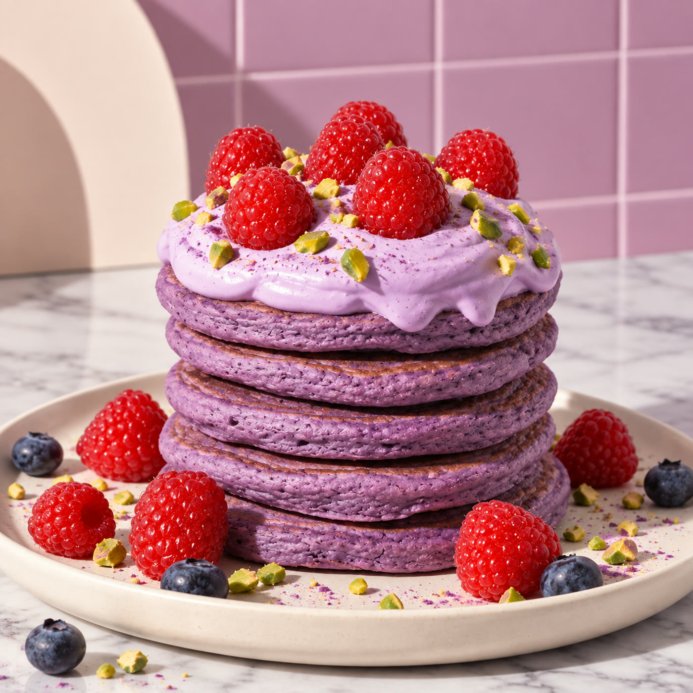 Ricetta Pancake all'Ube: Soffici Pancake Viola