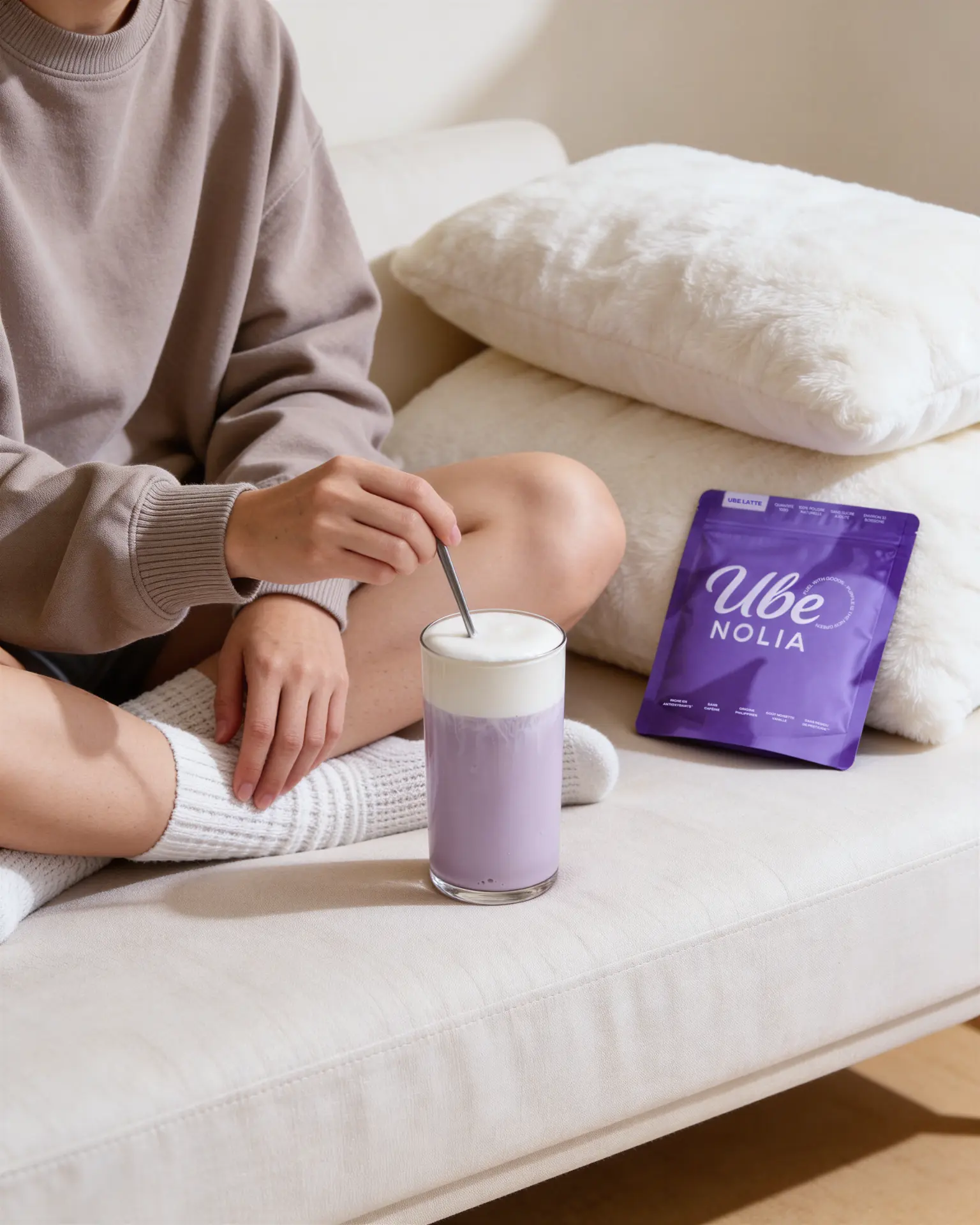 Polvere di Ube latte premium UBE NOLIA con ingredienti freschi
