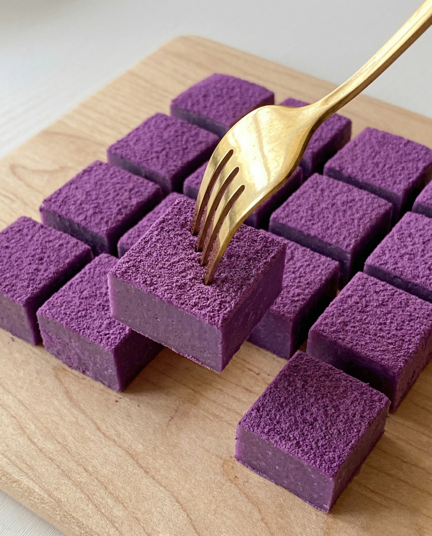 Bocconcini fudge ube e cioccolato bianco