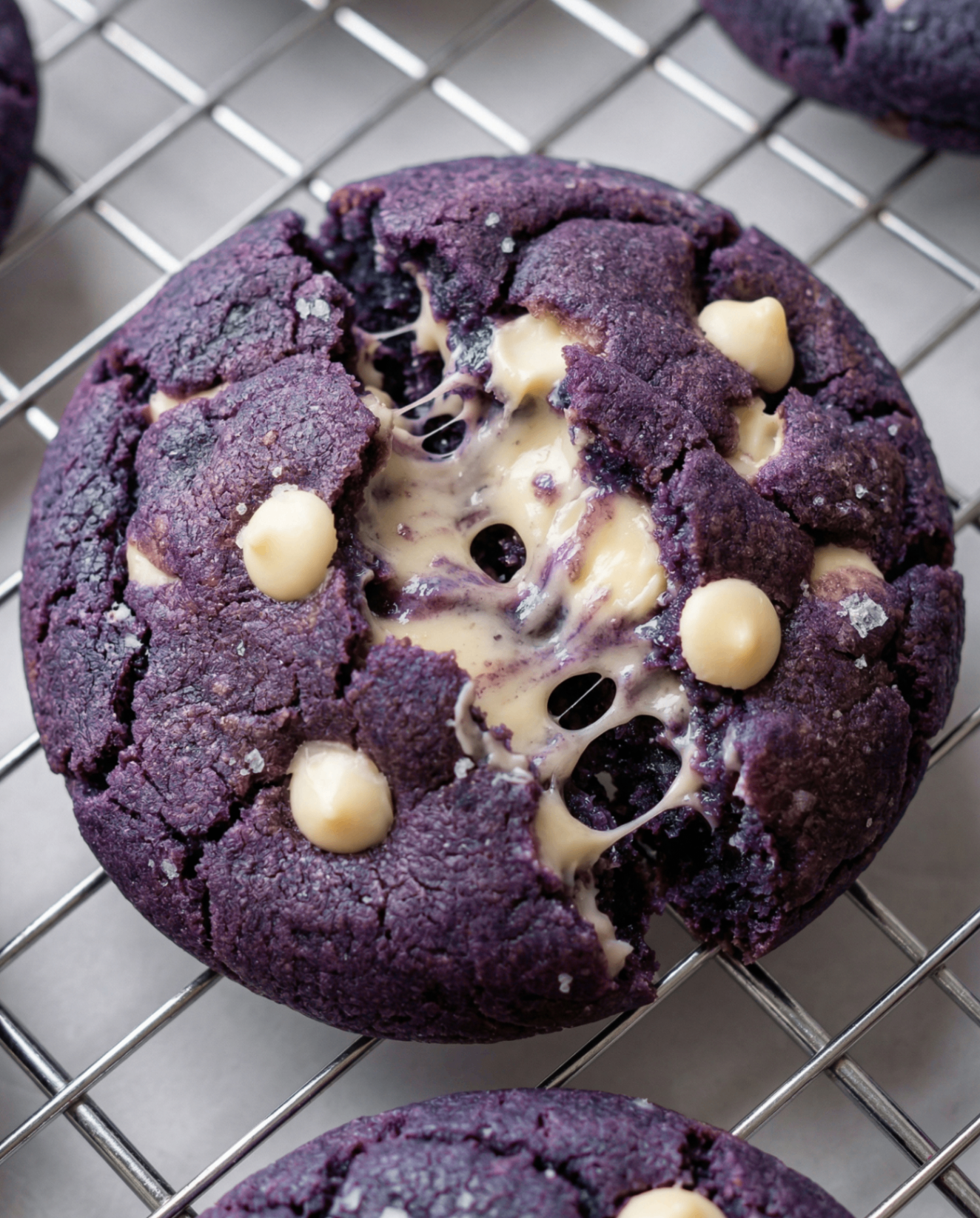 Cookies ube e cioccolato bianco