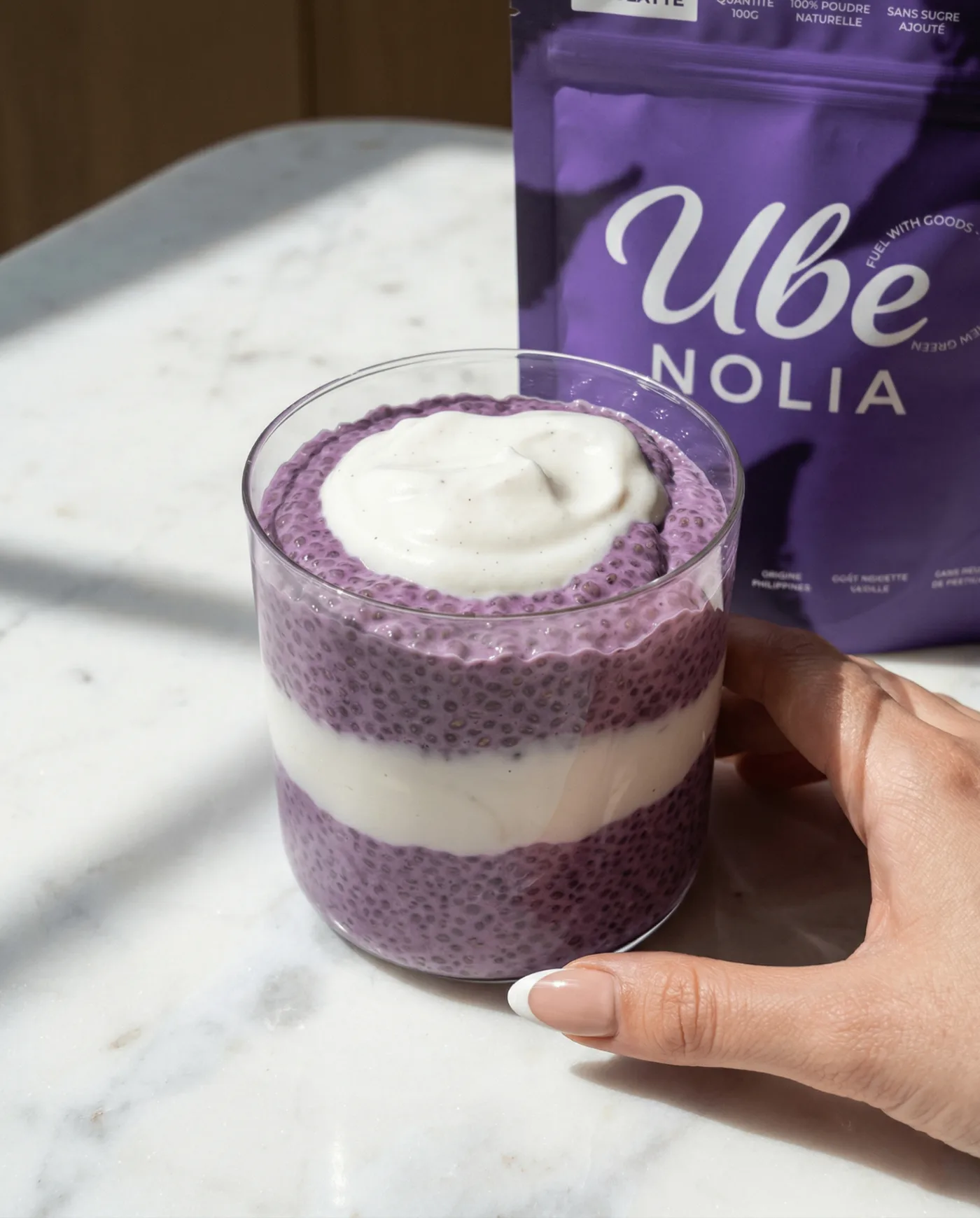 Il Miglior Budino di Chia all'Ube – ricetta budino di chia all'ube sacchetto di polvere di ube finito | Ube Nolia