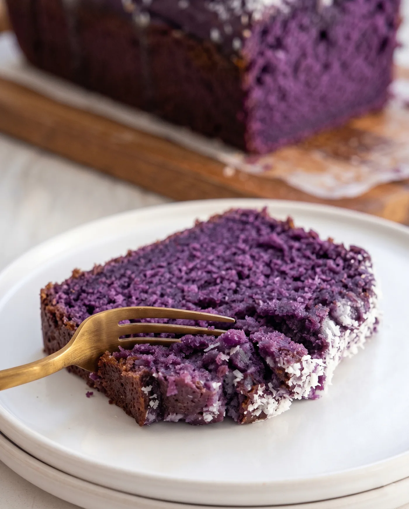 Plumcake cocco ube – ricetta torta di patata viola e cocco | Ube Nolia